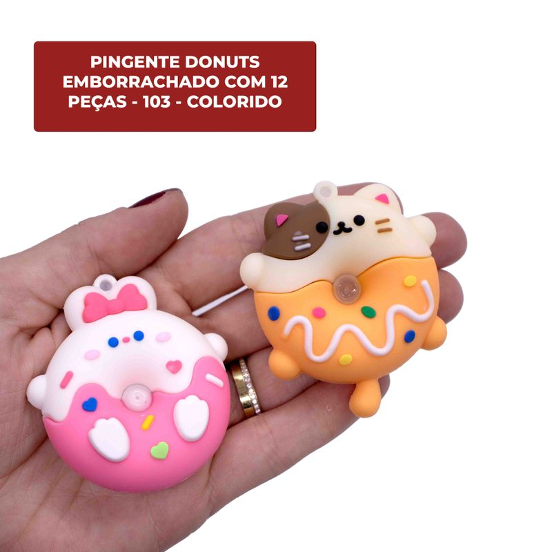 PINGENTE-DONUTS-EMBORRACHADO-COM-12-PECAS---103---COLORIDO