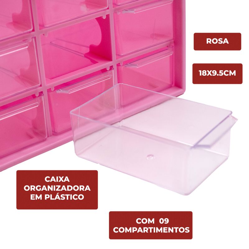 GAVETEIRO-ORGANIZADOR-18X95CM-COM-09-COMPARTIMENTOS-EM-PLASTICO---ROSA