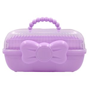 Maleta Organizadora Articulada Laço 14.5X27.5Cm Com 3 Bandejas Em Plástico