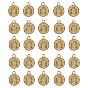 Pingente Country Ferradura Com Borda 21Mm Em Zamac Com 15 Peças