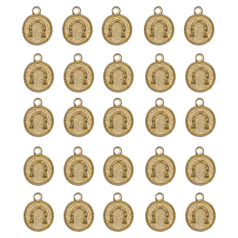 PINGENTE-COUNTRY-FERRADURA-COM-BORDA-21MM-EM-ZAMAC-COM-15-PECAS---DOURADO
