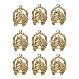 Pingente Country Cavalo Ferradura 21Mm Em Zamac Com 15 Peças