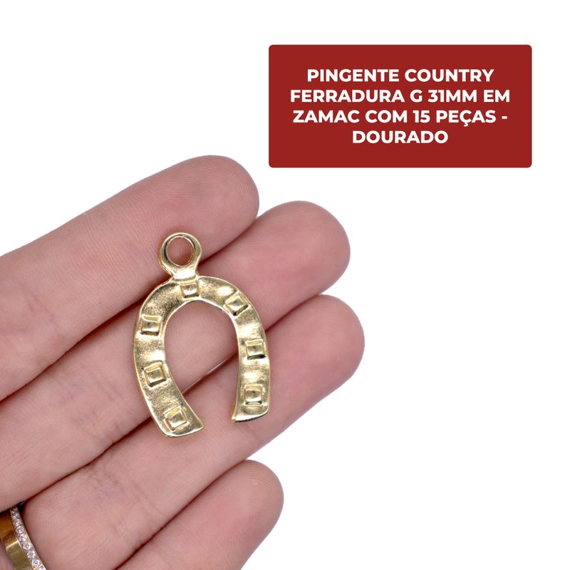 PINGENTE-COUNTRY-FERRADURA-G-31MM-EM-ZAMAC-COM-15-PECAS---DOURADO