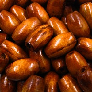 Azeitona Passante 27X20mm Em Madeira Com 500G