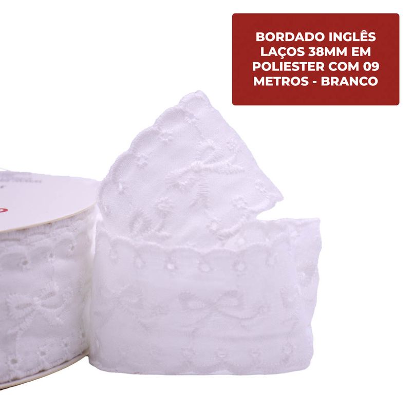 BORDADO-INGLES-LACOS-38MM-EM-POLIESTER-COM-09-METROS---101---BRANCO-101