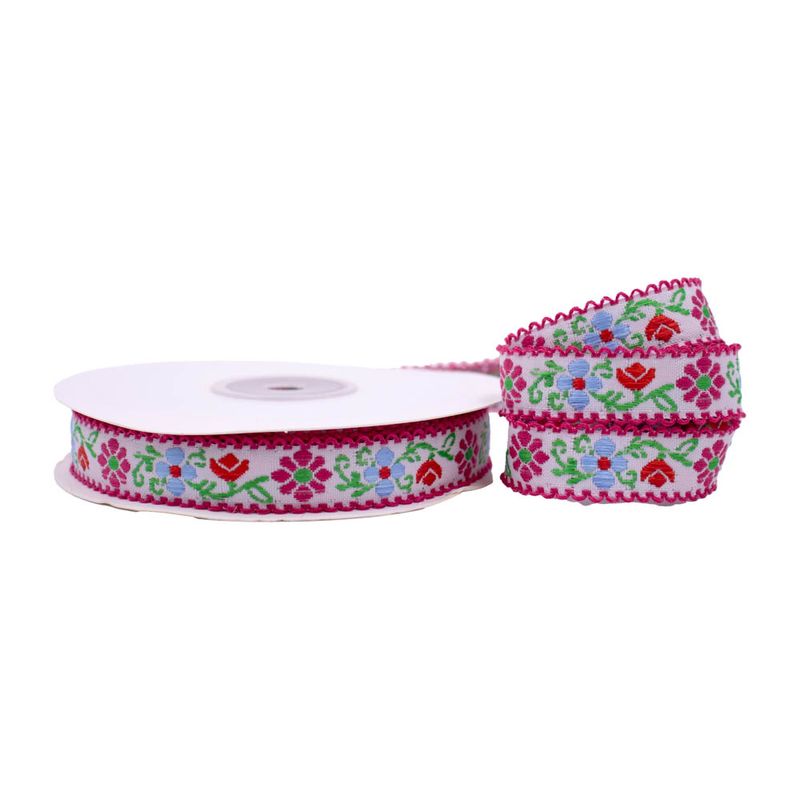 FITA-JAQUARD-FLORIDA-15CM-EM-POLIESTER-COM-10-METROS---818---VERMELHO