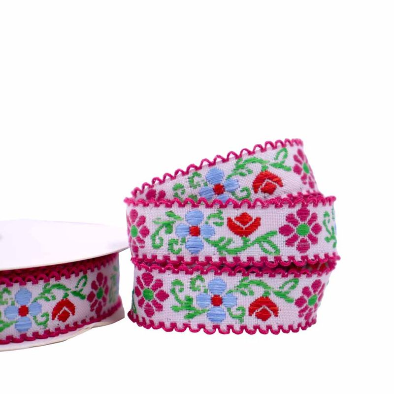 FITA-JAQUARD-FLORIDA-15CM-EM-POLIESTER-COM-10-METROS---818---VERMELHO