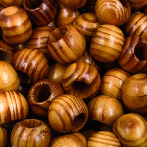 Bola De Madeira Passante 20Mm Com 500G