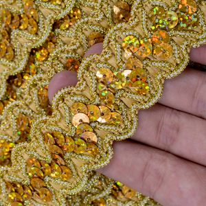 Passamanaria Trançado Com Lantejoulas 3Cm Em Poliester Com 10 Metros