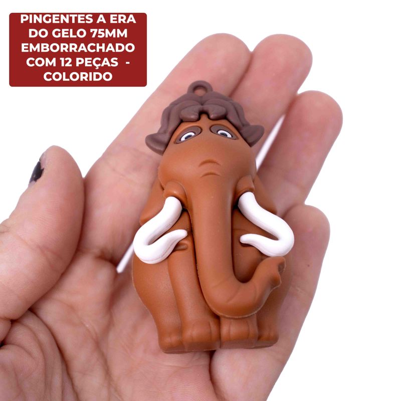 PINGENTES-A-ERA-DO-GELO-75MM-EMBORRACHADO-COM-12-PECAS---103---COLORIDO