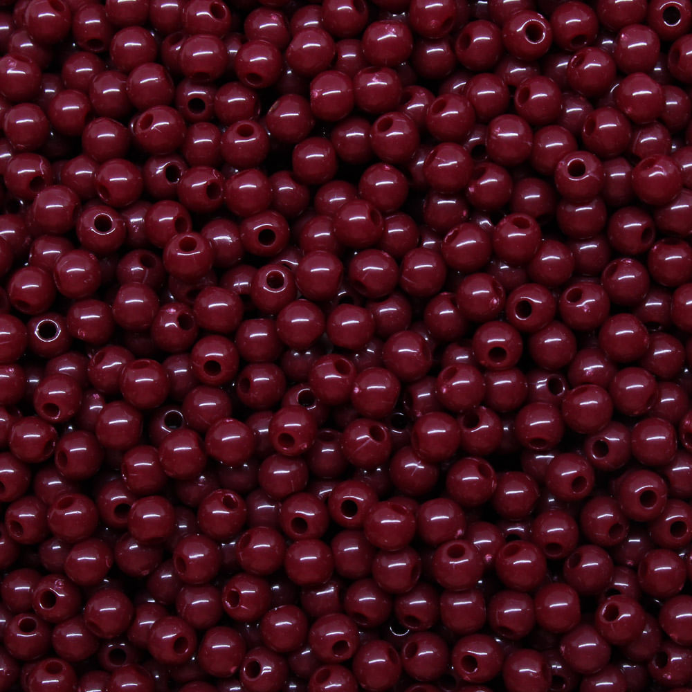 Bola Plastica Leitosa Passante 04Mm Com 500Gr