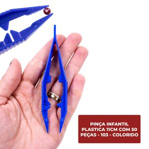 Pinça Infantil Plastica 11Cm Com 50 Peças
