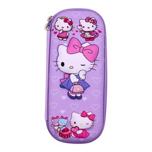 Estojo Escolar Hello Kitty Com Bolsa 22X10x4.5Cm