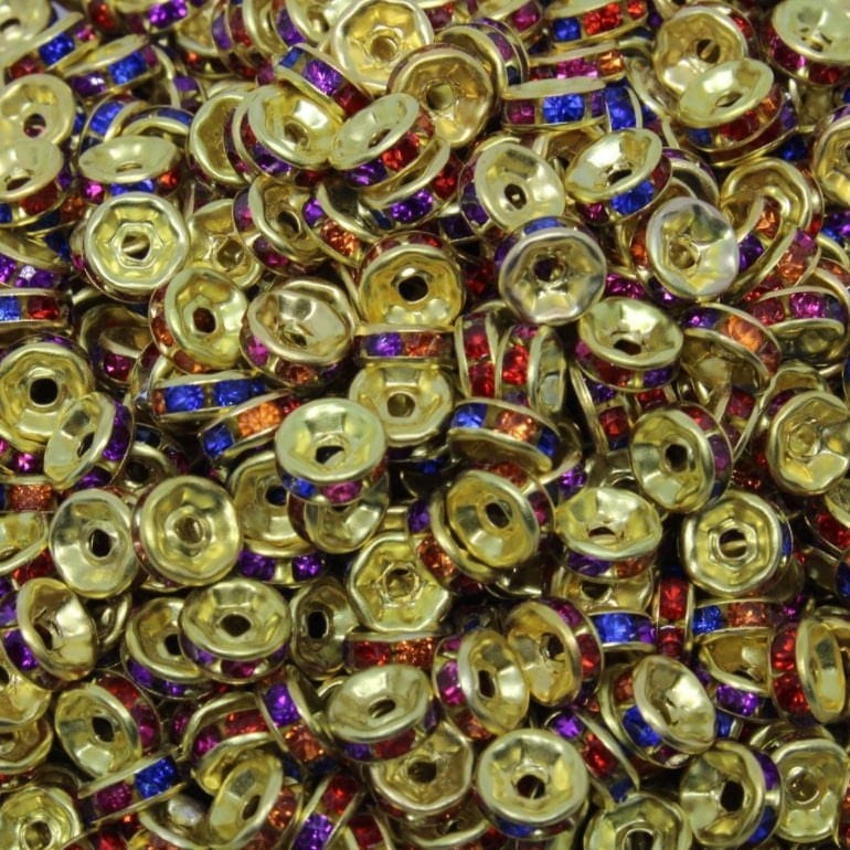 RONDELA-DE-STRASS-06MM-EM-ACRILICO-COM--1000-PECAS-504KR---DOURADO---COLORIDO-ESCURO