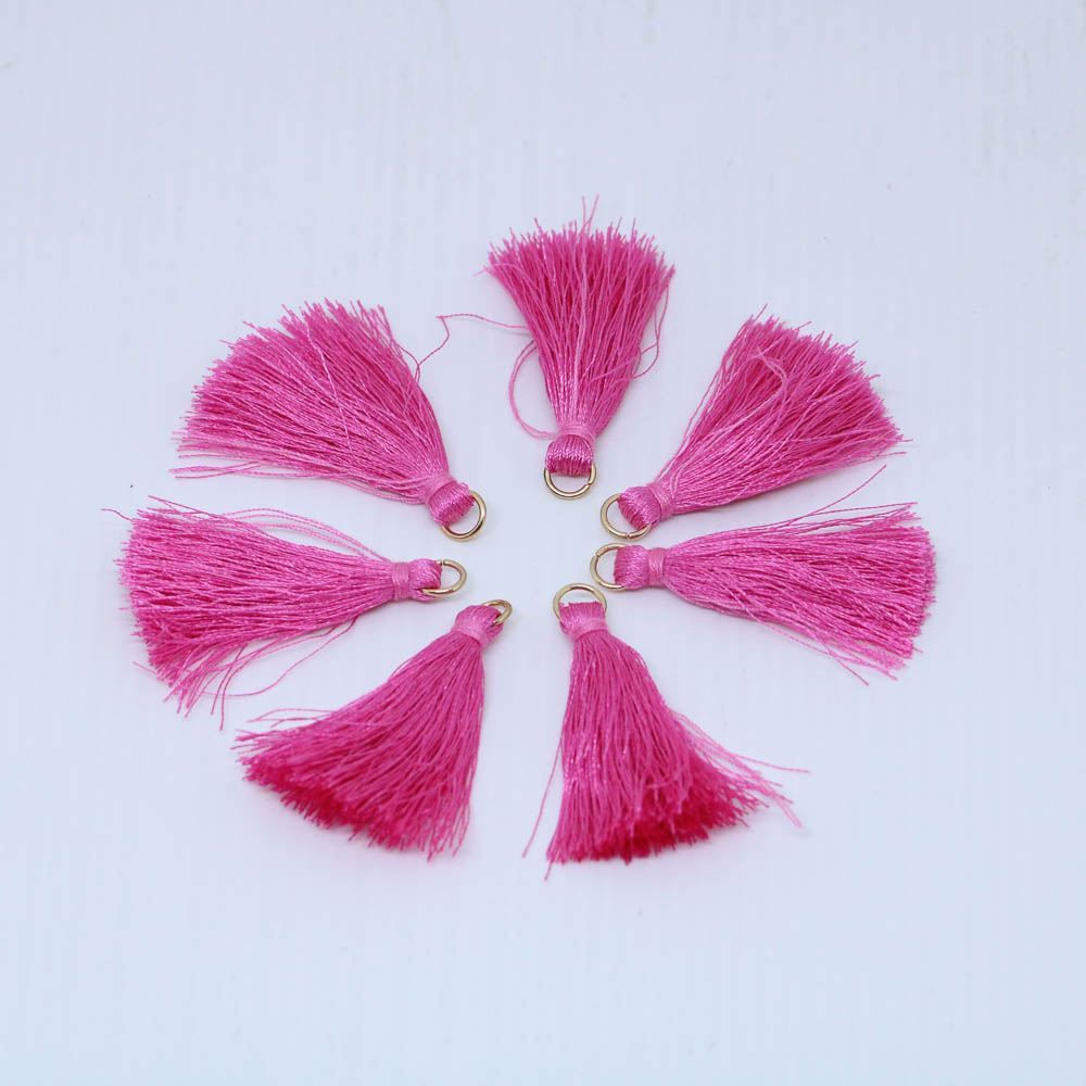 PINGENTE-POMPOM-TASSEL-COM-ARGOLA-40MM-COM-100-PECAS-230---PINK-Z30