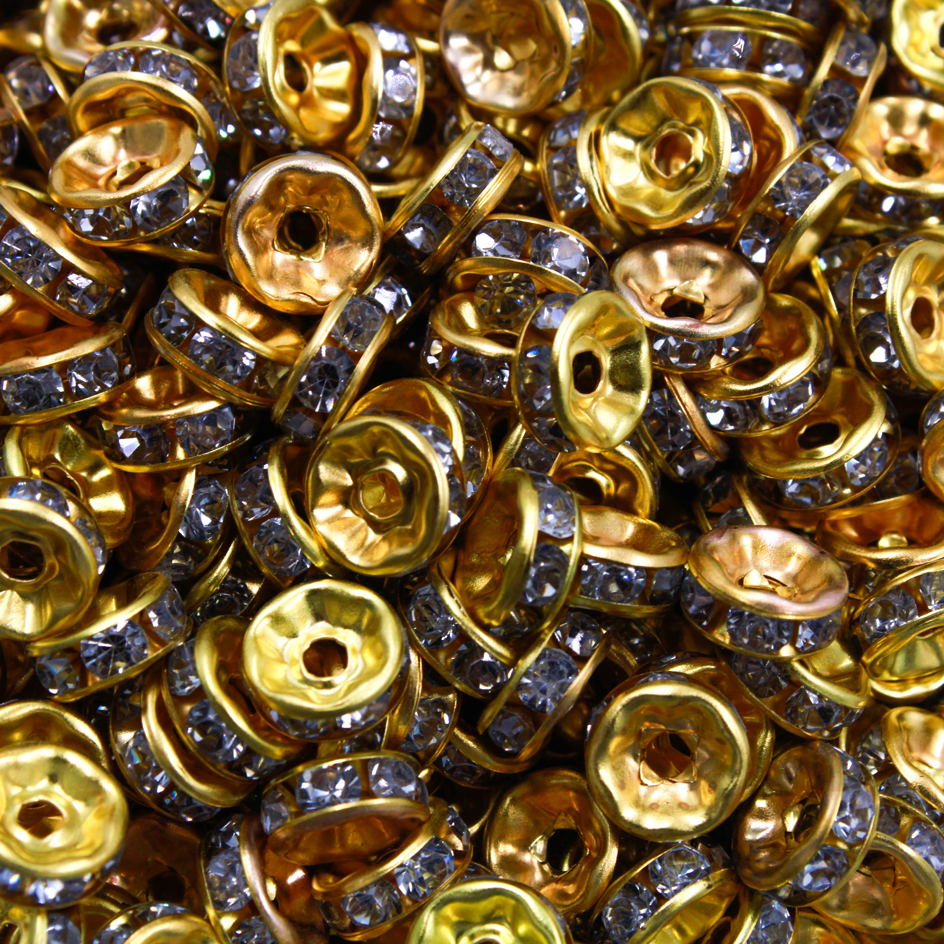 Rondela De Strass 08Mm Em Ferro E Resina Com 1000 Peças