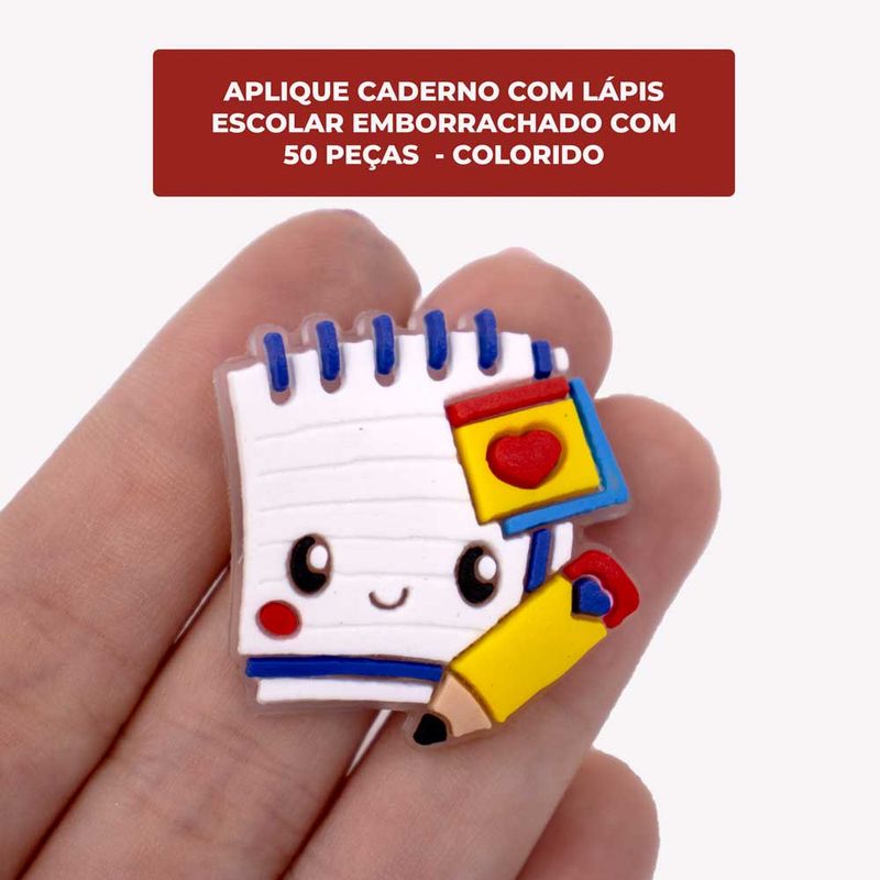 APLIQUE-CADERNO-COM-LAPIS-ESCOLAR-EMBORRACHADO-COM-50-PECAS---103---COLORIDO