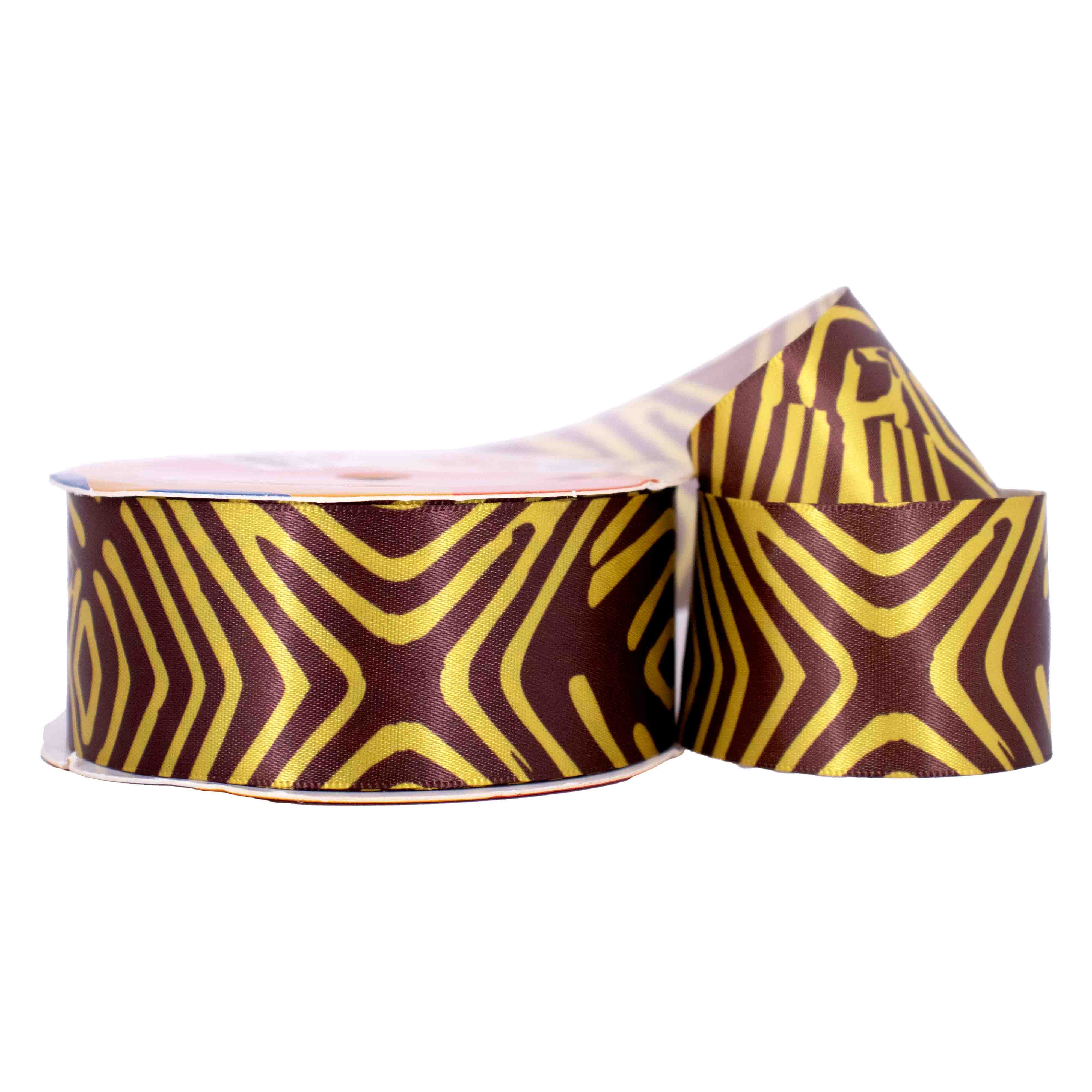 Fita Estampada Animal Print 38Mm Em Poliester Com 9 Metros
