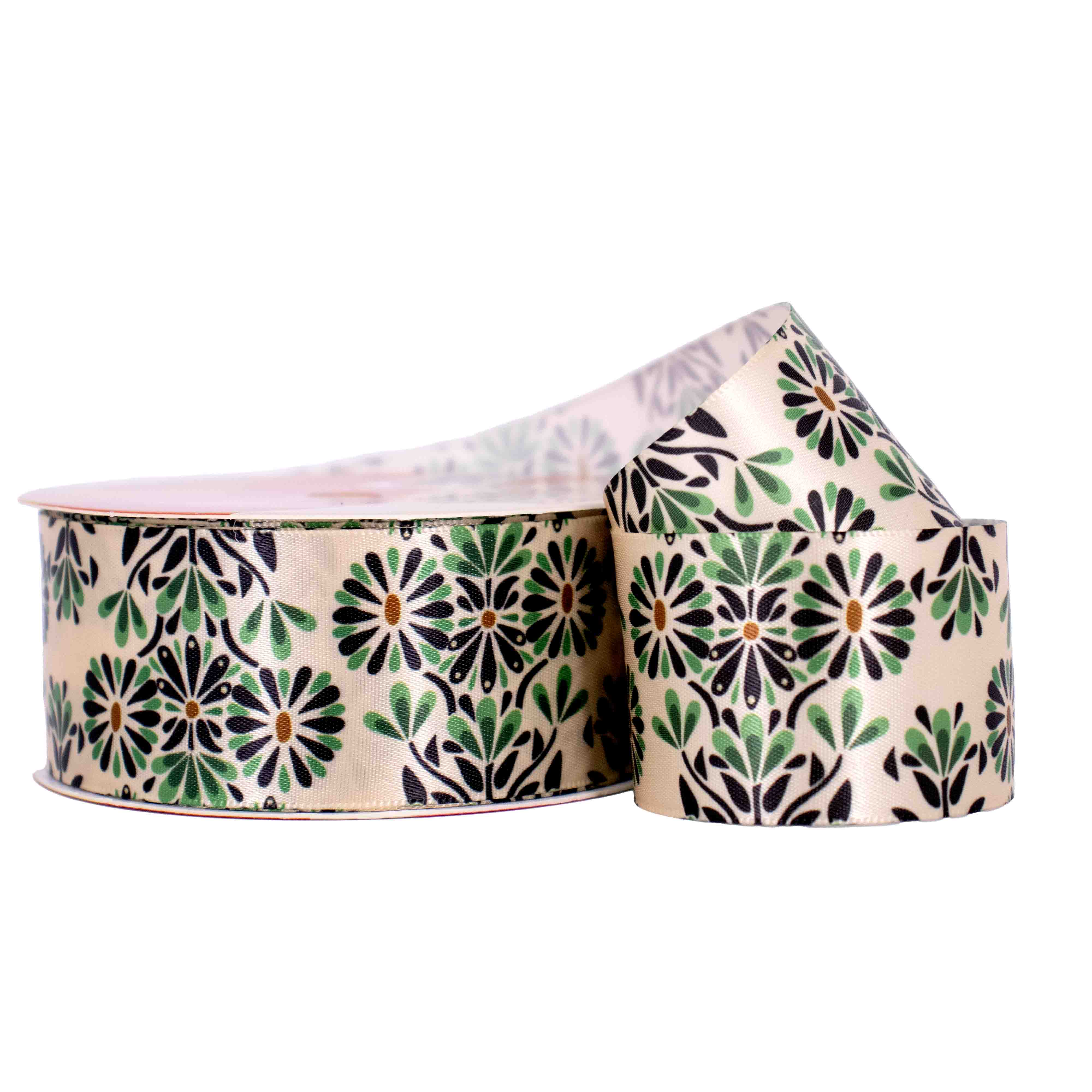 Fita Estampada Arabesco 38Mm Em Poliester Com 9 Metros