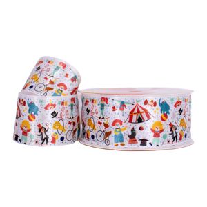 Fita Estamapada Circo 38Mm Em Poliester Com 9 Metros