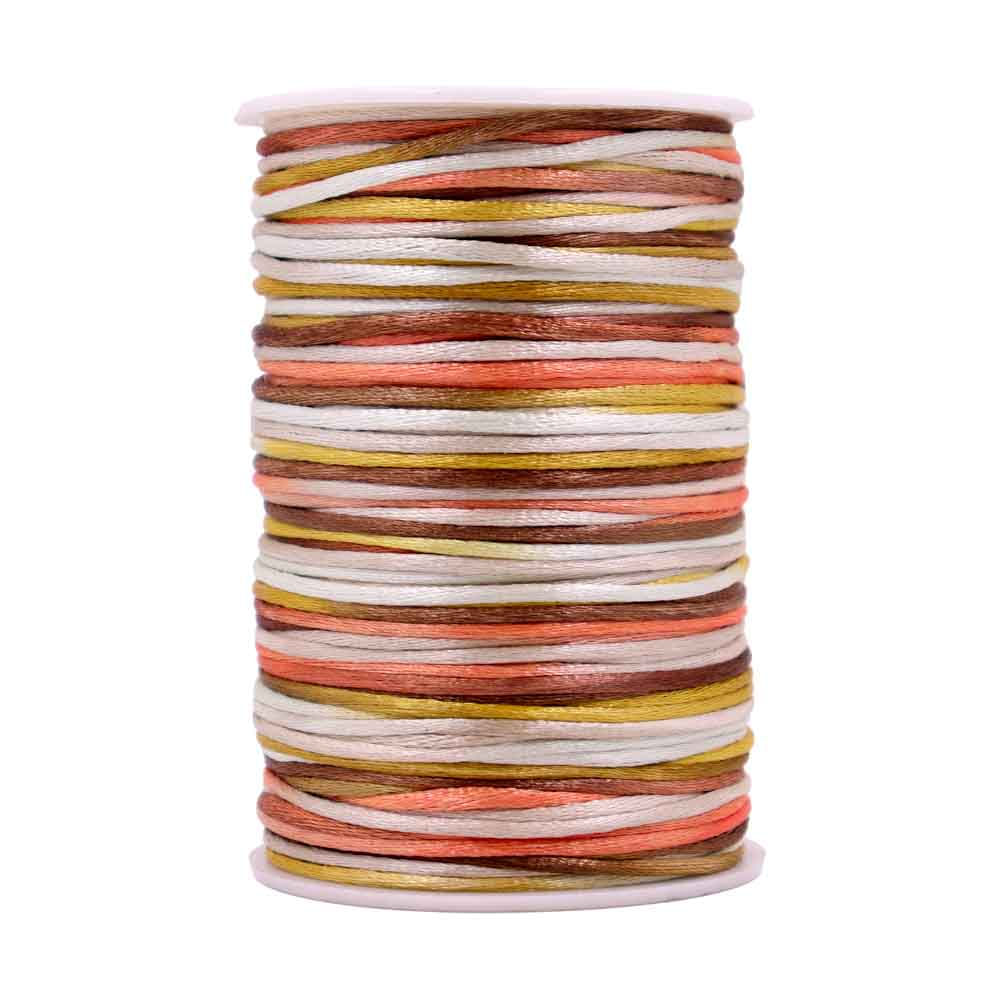 Carretel Fio De Cetim Tie Dye 02Mm Com 100 Metros