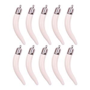 PINGENTE DENTE DE OSSO 48MM EM ACRILICO COM 100 PEÇAS