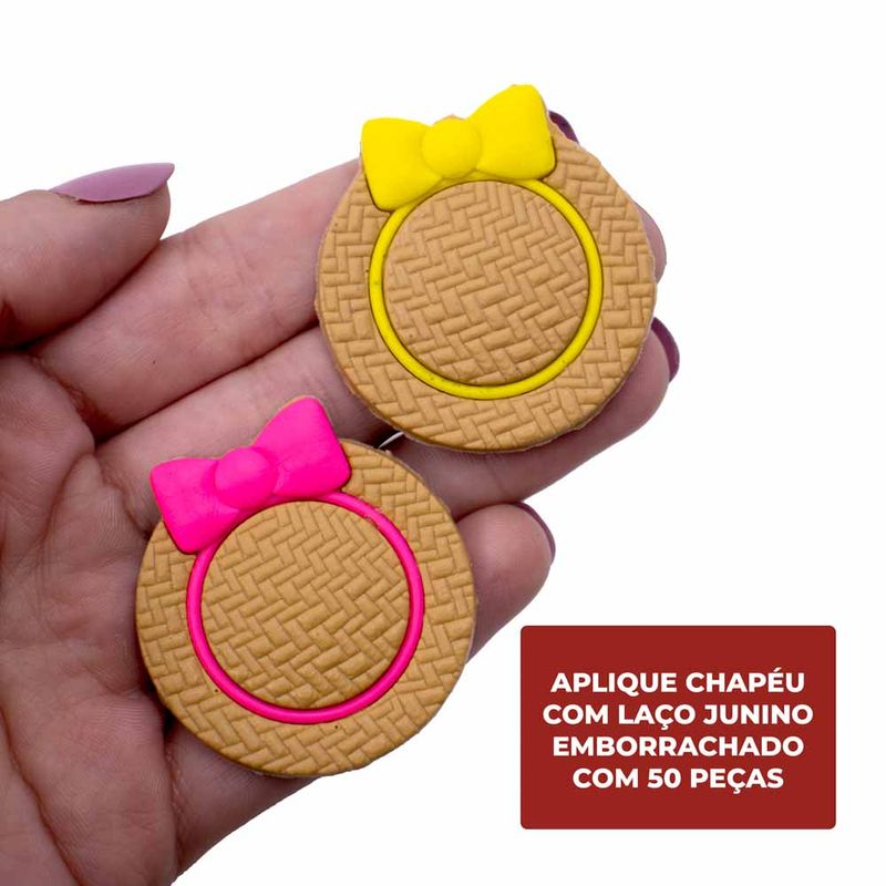 APLIQUE-CHAPEU-COM-LACO-JUNINO-EMBORRACHADO-COM-50-PECAS---103---COLORIDO