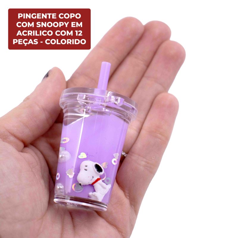 PINGENTE-COPO-COM-SNOOPY-EM-ACRILICO-COM-12-PECAS---103---COLORIDO