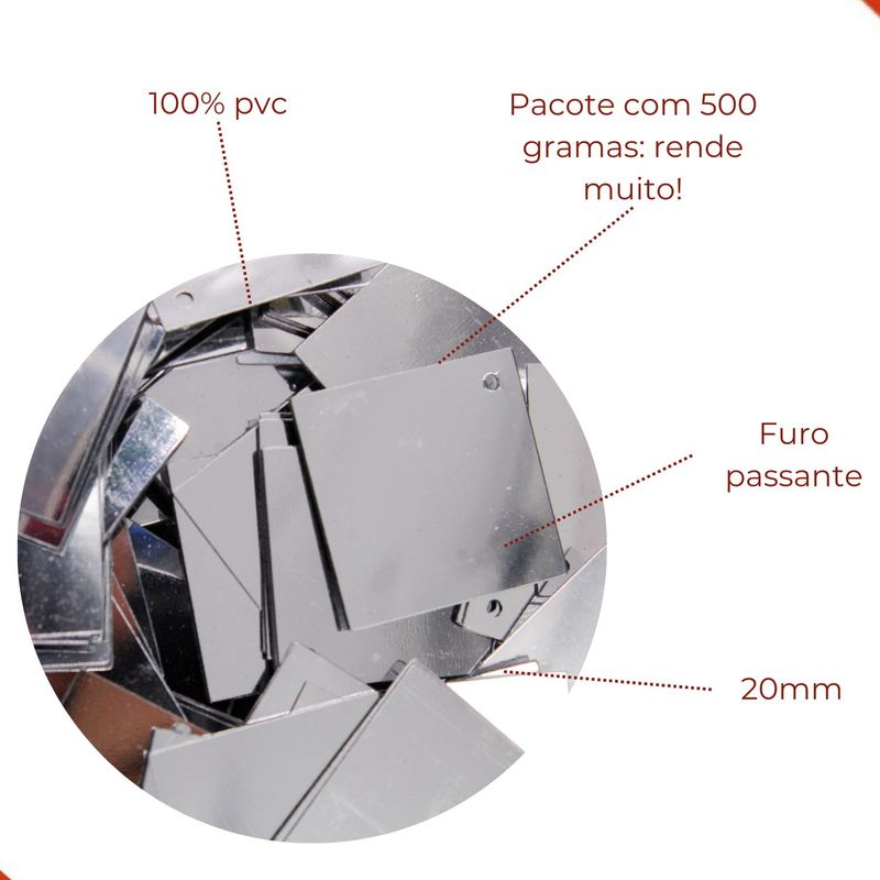 PAETE-QUADRADO-COM-FURO-20MM-EM-PVC-COM-500GR---PRATA