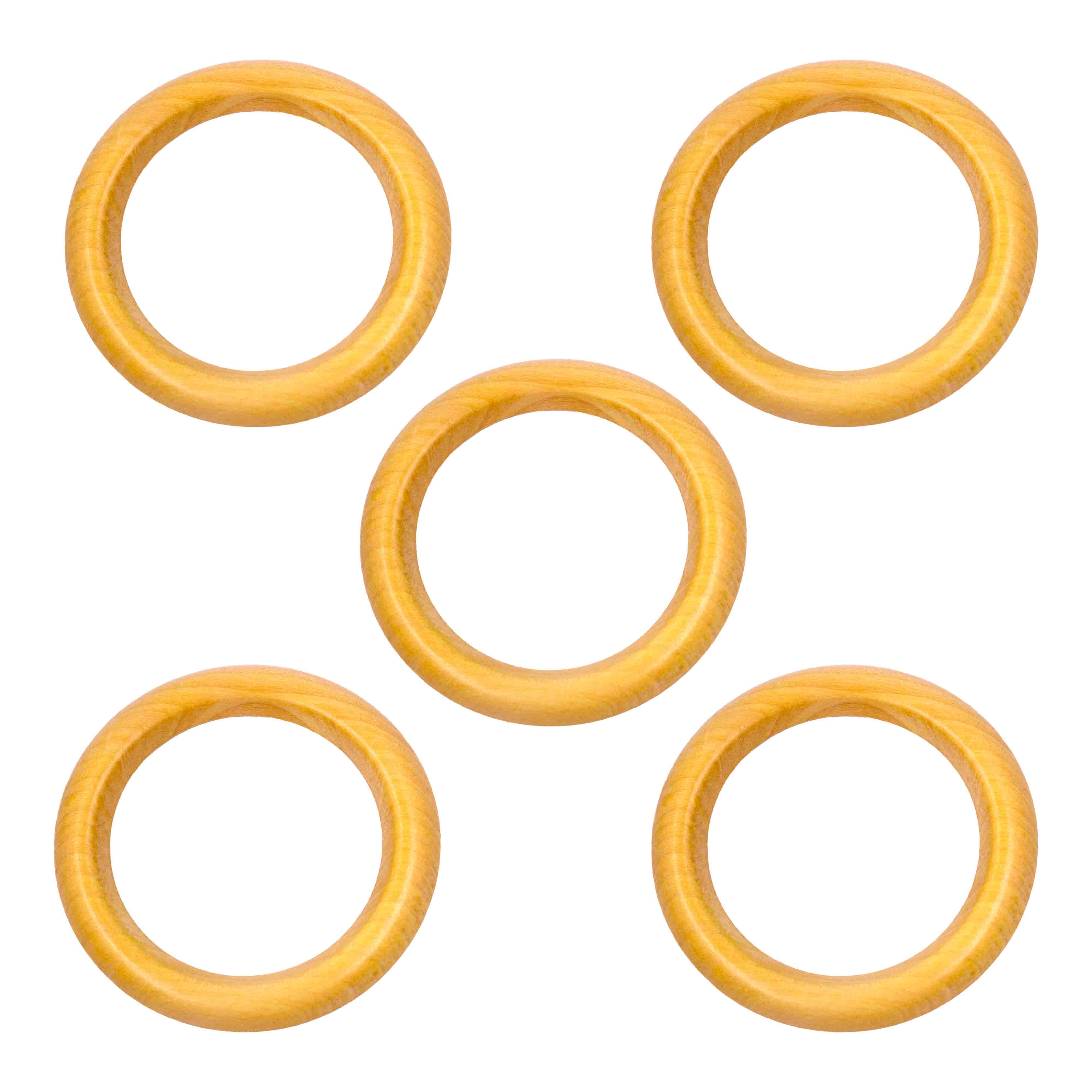 Argola De Madeira 68Mm Com 25 Peças