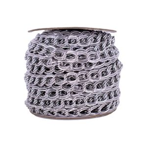 CORRENTE GROUMET COM ELO DUPLO 09X12.5MM EM ALUMINIO COM 15 METROS