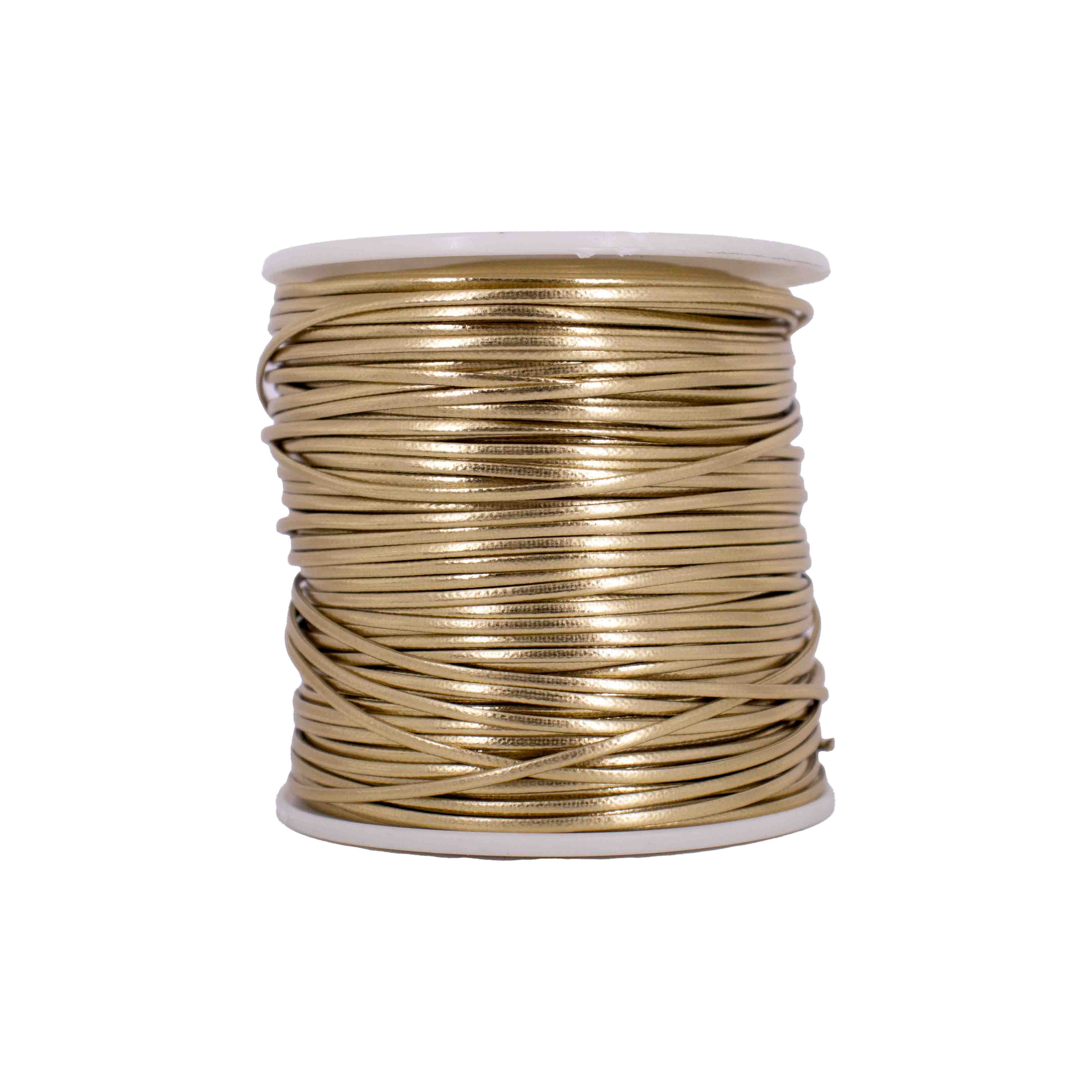 FIO DE COURO SINTETICO 2MM COM 100 METROS