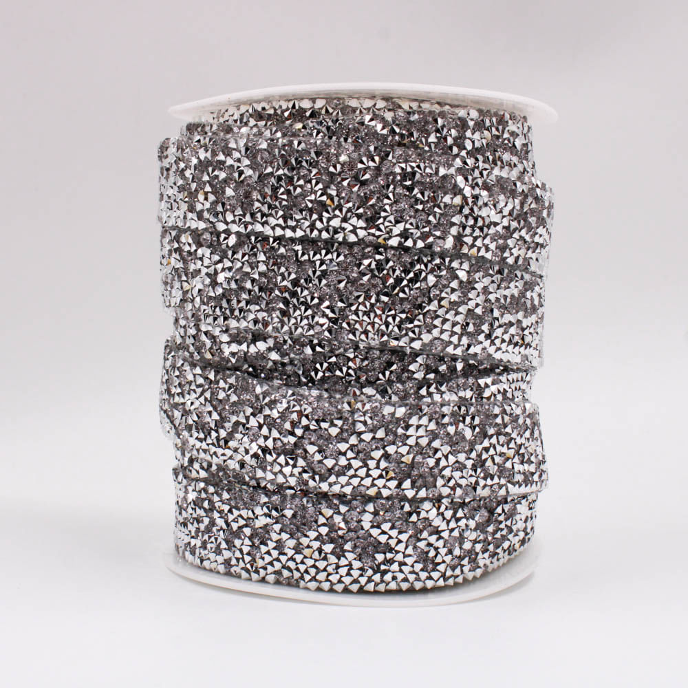 Fita De Strass Termocolante 2Cm Em Resina Com 10 Metros