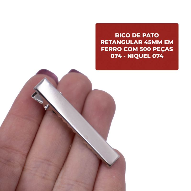 BICO-DE-PATO-RETANGULAR-45MM-EM-FERRO-COM-500-PECAS-074---NIQUEL-074