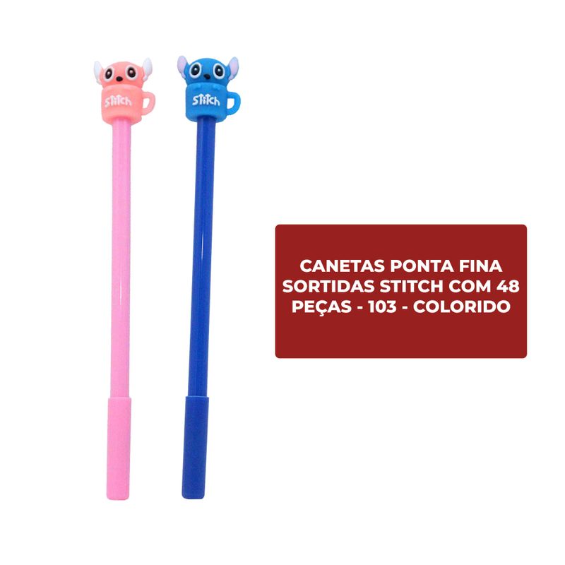 CANETAS-PONTA-FINA-SORTIDAS-STITCH-COM-48-PECAS---103---COLORIDO