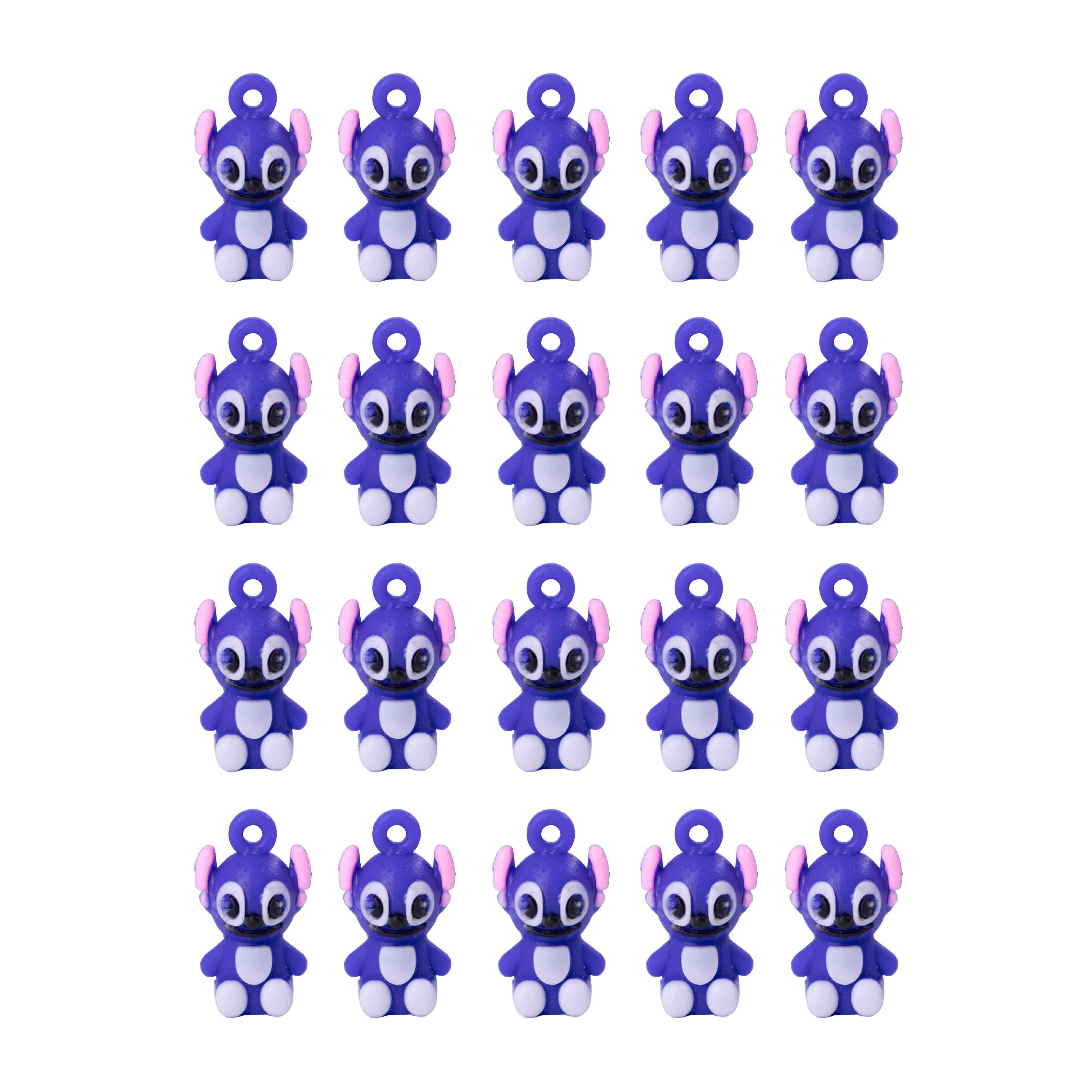 Pingente Stitch Sorridente 25Mm Emborrachado Com 100 Peças