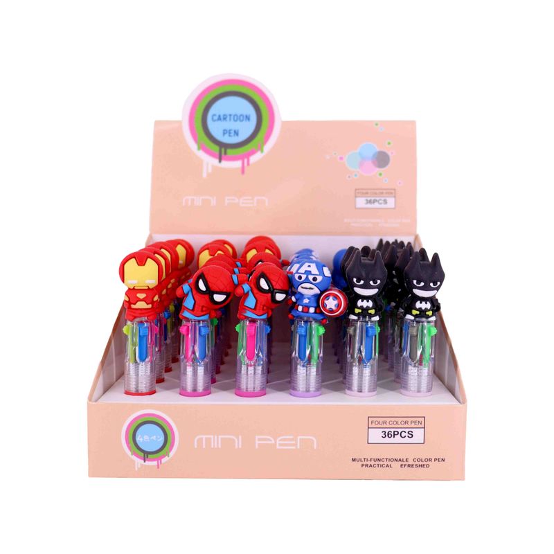 CANETA-4-CORES-HEROIS-SORTIDOS-COM-36-PECAS---103---COLORIDO