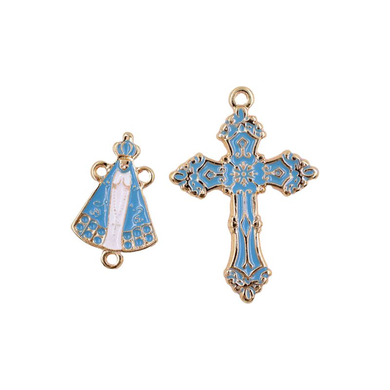 KIT-CRUZ-E-ENTREMEIO-NSENHORA-PARA-TERCO-EM-ZAMAC-COM-03-PARES---212---AZUL-CLARO-Z12