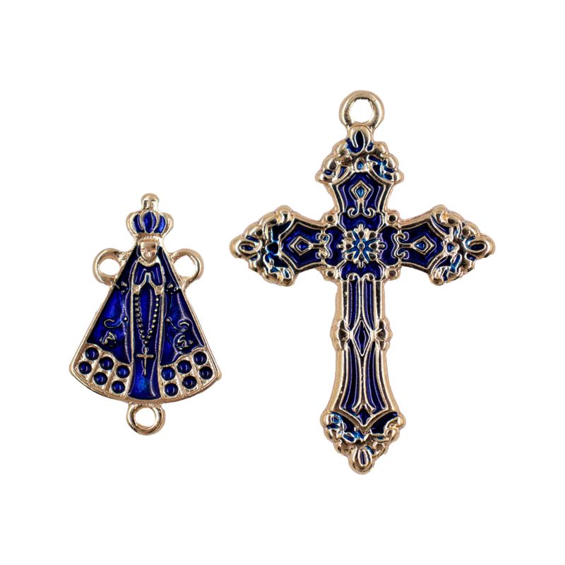 KIT-CRUZ-E-ENTREMEIO-NSENHORA-PARA-TERCO-EM-ZAMAC-COM-03-PARES---AZUL-BIC