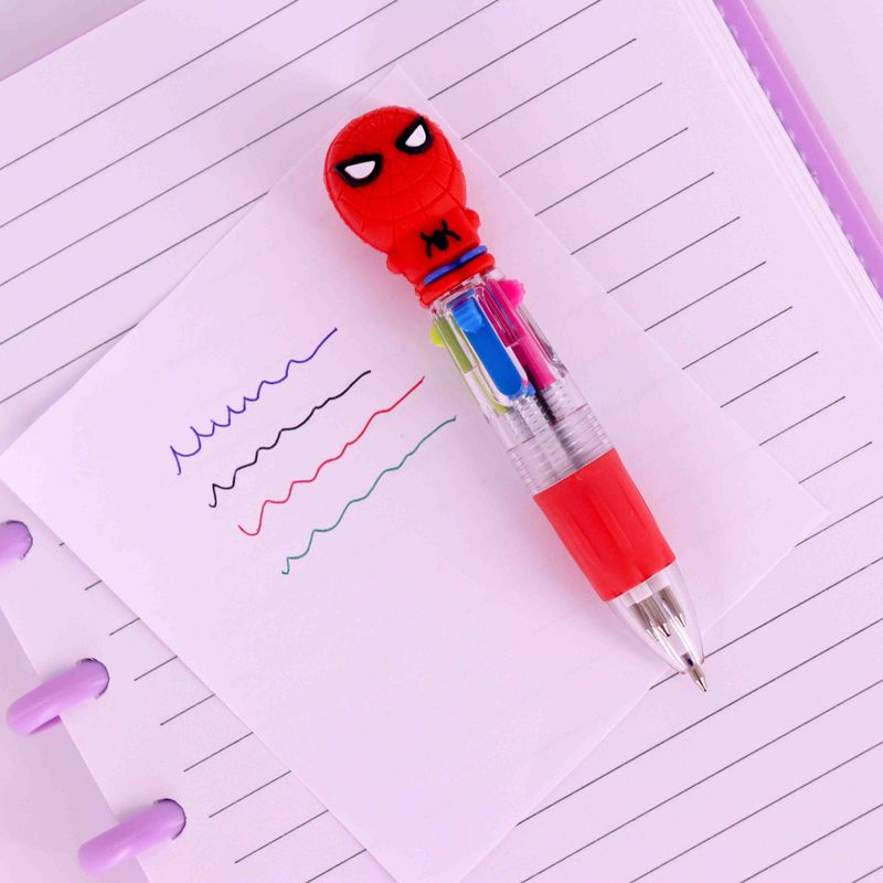 CANETA-4-CORES-HOMEM-ARANHA-3D-COM-36-PECAS---103---COLORIDO
