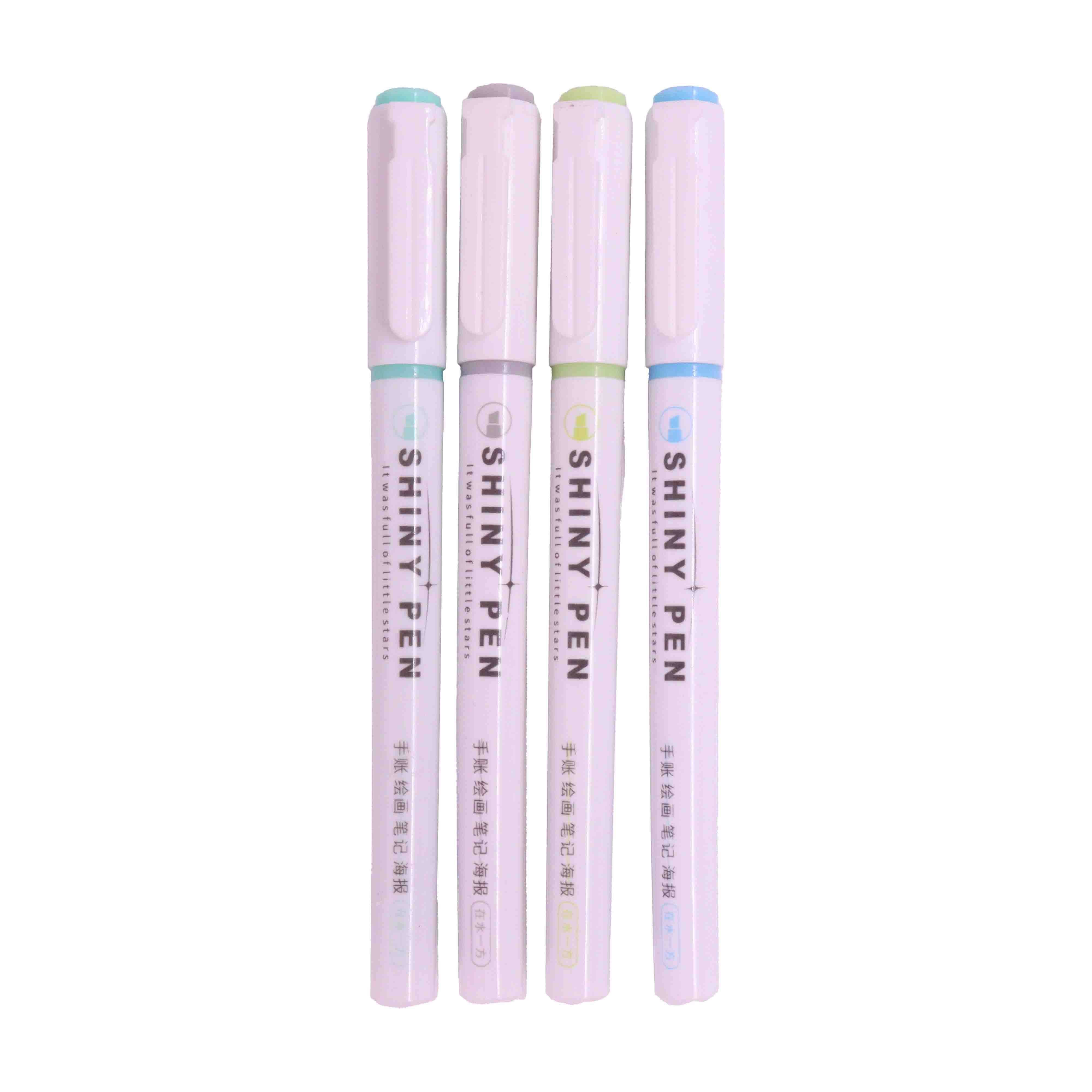 Canetas Marca Texto Com Glitter Sortidas 4 Peças