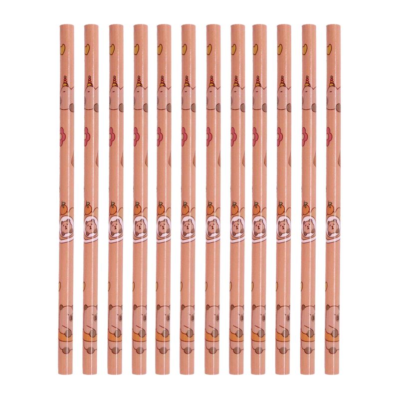 KIT-LAPIS-DE-ESCREVER-CAPIVARA-COM-12-PECAS---103---COLORIDO