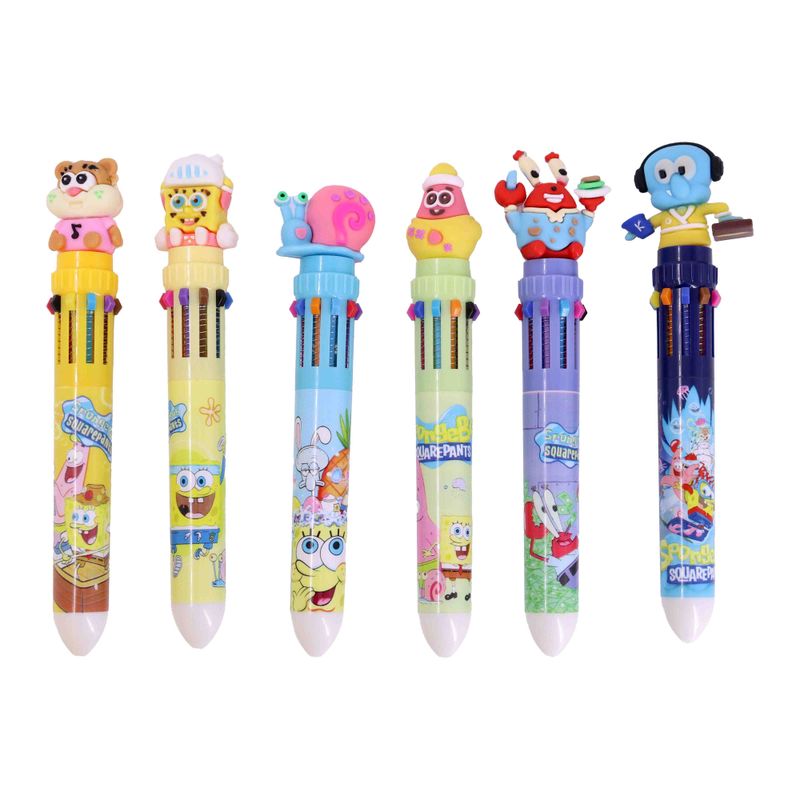 CANETA-10-CORES-BOB-ESPONJA--3D-COM-36-PECAS---103---COLORIDO