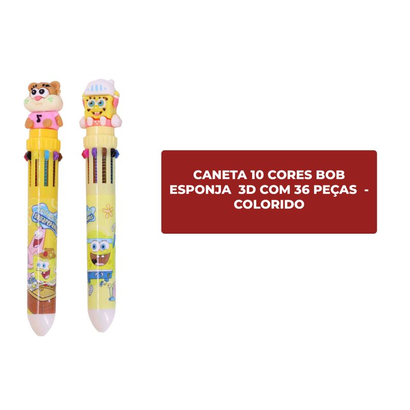 CANETA-10-CORES-BOB-ESPONJA--3D-COM-36-PECAS---103---COLORIDO