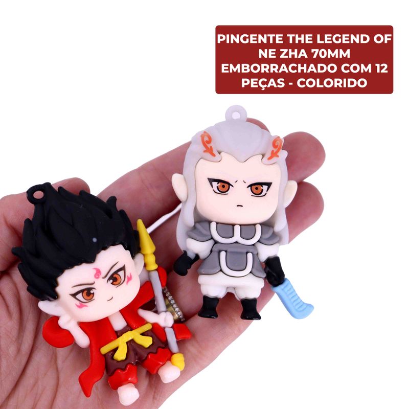 PINGENTE-THE-LEGEND-OF-NE-ZHA-70MM-EMBORRACHADO-COM-12-PECAS---103---COLORIDO