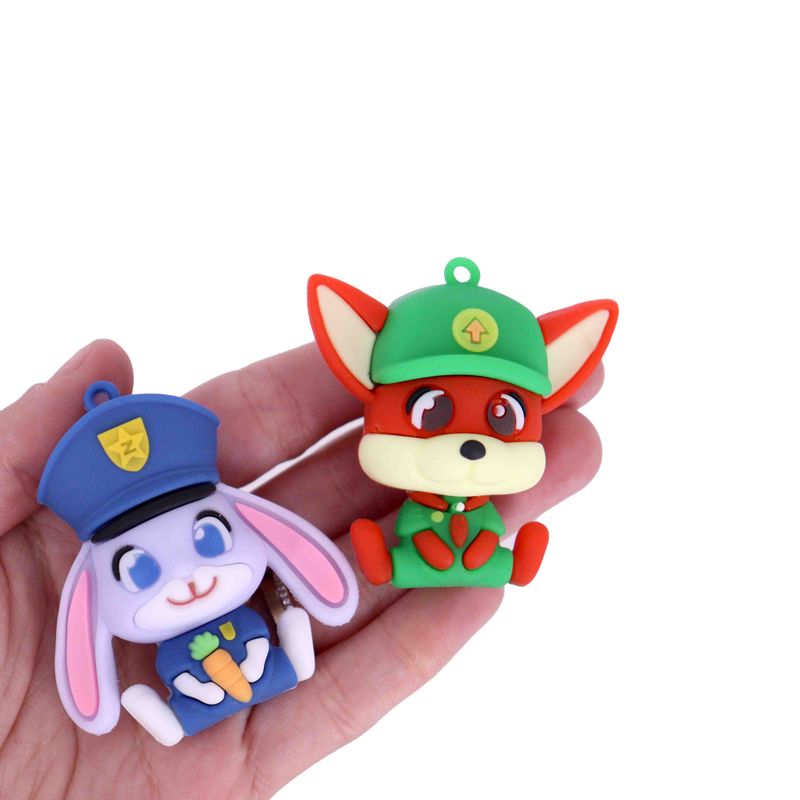 PINGENTE-ZOOTOPIA-68MM-EMBORRACHADO-COM-10-PECAS---103---COLORIDO