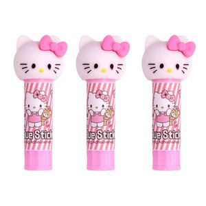 Cola Bastão Branca Hello Kitty Com 16 Peças