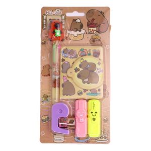 Kit Papelaria Capybara 5 Peças