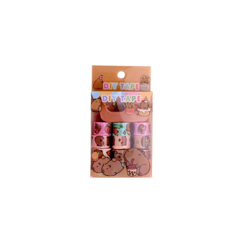 FITA-ADESIVA-WASHI-TAPE-CAPIVARA-COM-13-PECAS---103---COLORIDO