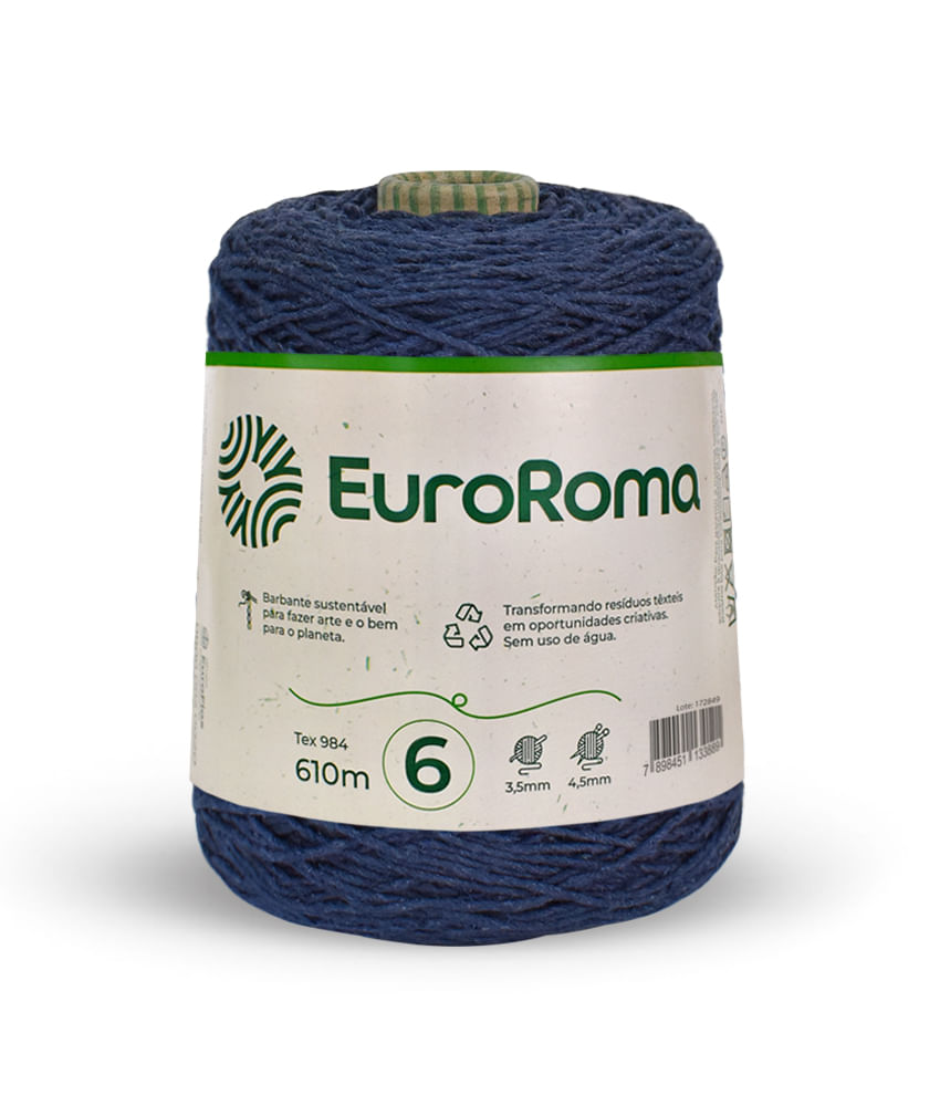 BARBANTE-EUROROMA-COLORIDO-N6-4-6-610M-COM-600G---231---AZUL-MARINHO-Z31